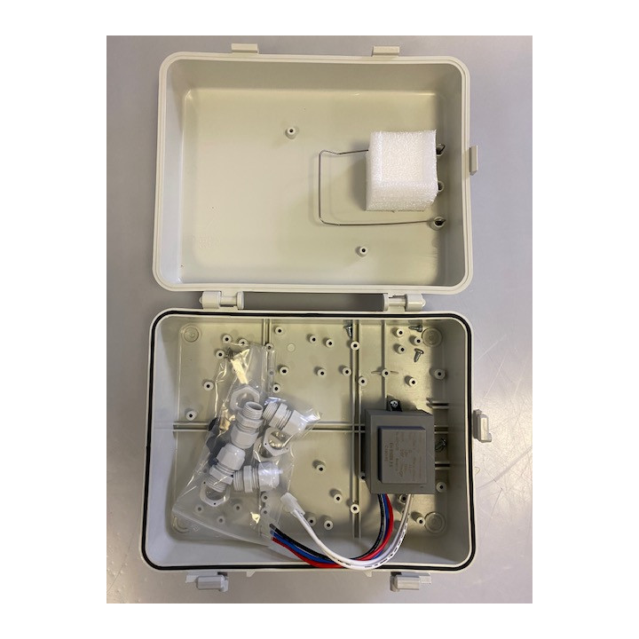Coffret pvc 190x235x90mm de centrale ea63 avec transformateur et sans circuit ea63k