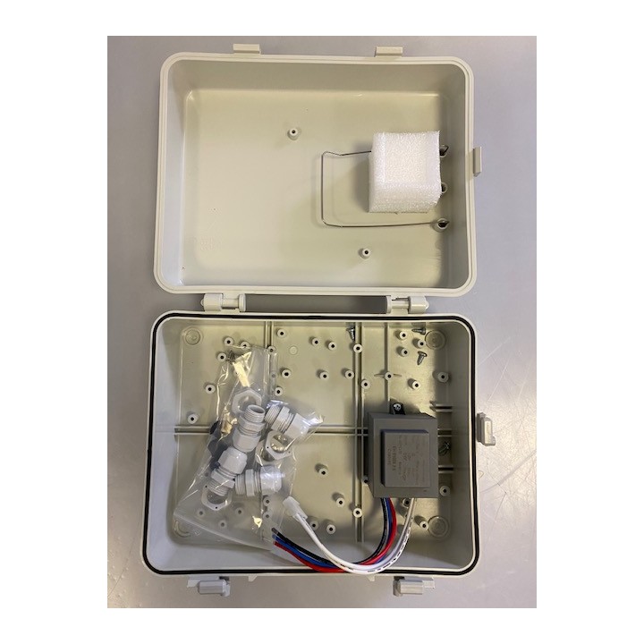 Coffret pvc 190x235x90mm de centrale ea63 avec transformateur et sans circuit ea63k