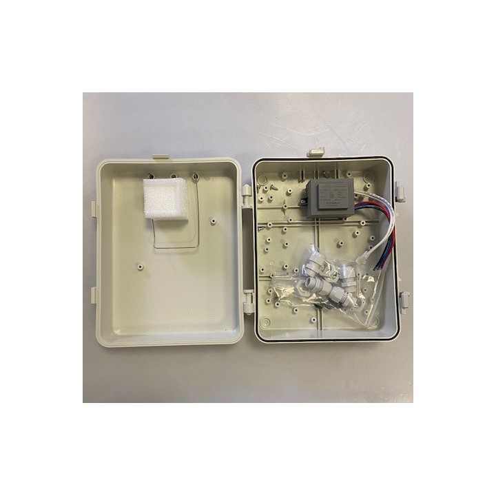 Coffret pvc 190x235x90mm de centrale ea63 avec transformateur et sans circuit ea63k