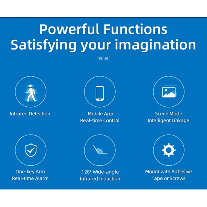 Détecteur volumetrique infrarouge sans fil wifi 2.4gHz tuya Smart Life google home alexa capteur