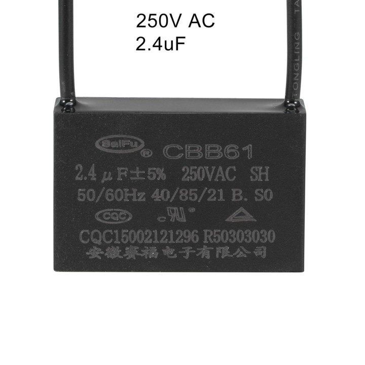 CBB61 Metallisierter Kondensator für Motorstart-Deckenventilator 500 VAC 2,4 uF