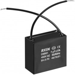 Condensateur 7uf 7µf 7 µf uf micro farad 450v cbb61 500v ac rectangle moteur ventilateur 50/60Hz