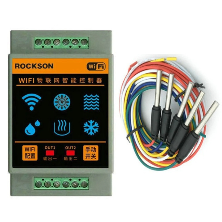 copy of Controlador nivel bajo alto agua tanque lavabo wf96l 5 sondas wifi 220v bomba de relé bomba de refuerzo de corte