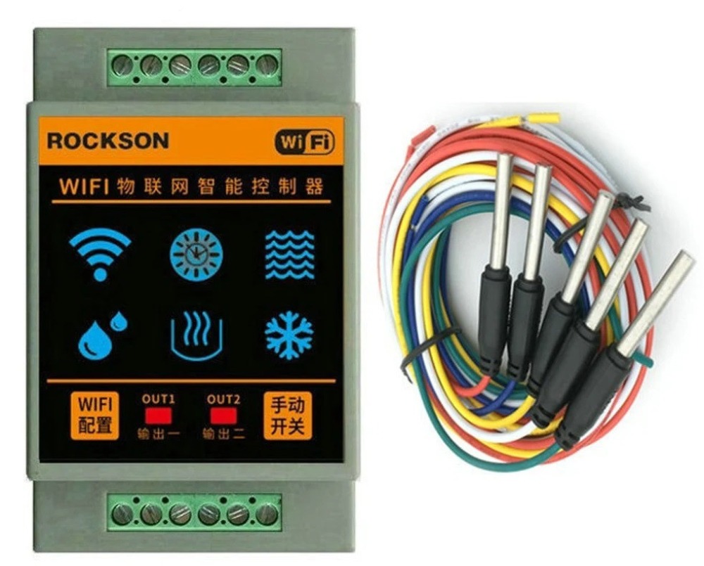 copy of Water Level Controller Low High Tank Pond wf96l 5 Probes Wifi Relay 220V Cut Off Booster Pump