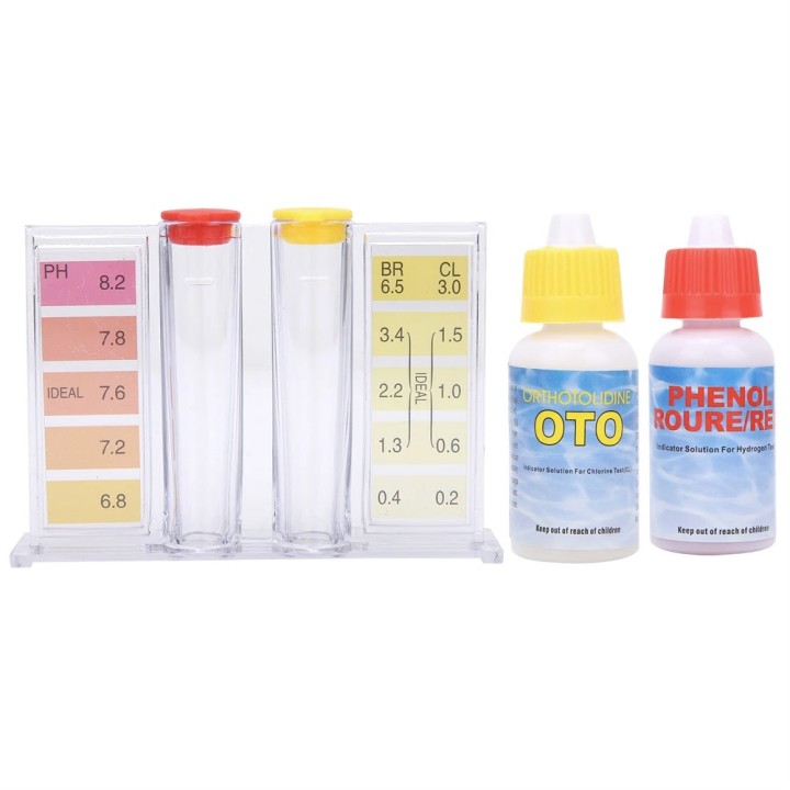 Water Quality Test Kit PH Chlorine Combo ine, Swimming Pool Tester, Jacuzzi Water Test Box