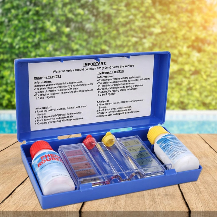 Kit de test de qualité de l'eau PH chlore Combo ine, testeur de piscine, boîte de test eau jacuzzi