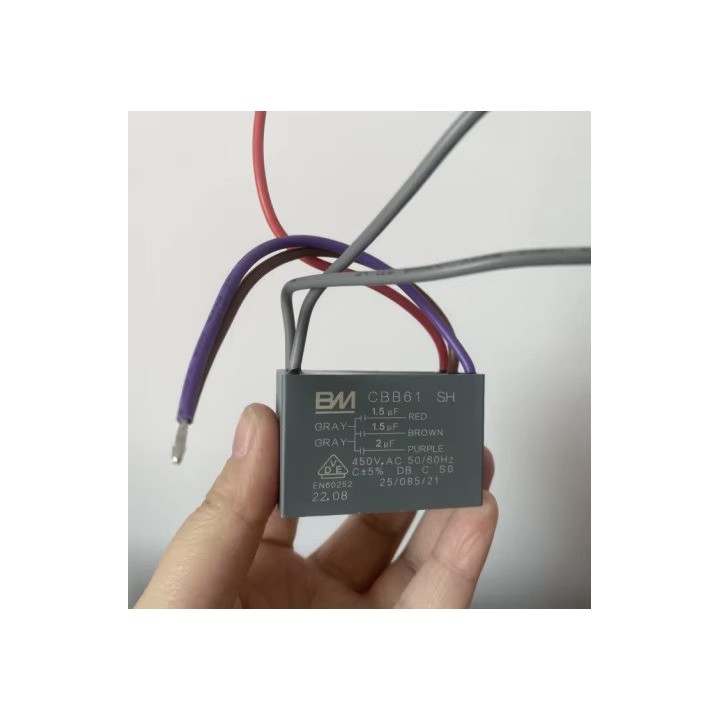 CBB61 Kondensator 0,75UF + 1,25UF Motor Deckenventilator 0,75MF + 1,25mf