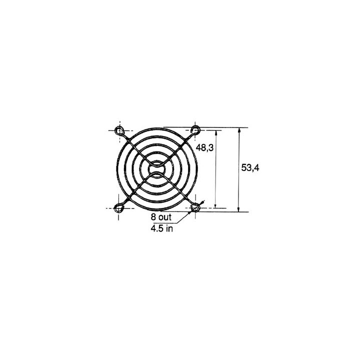 Metalic grid diameter 60mm fan. ref: g60 velleman - 1