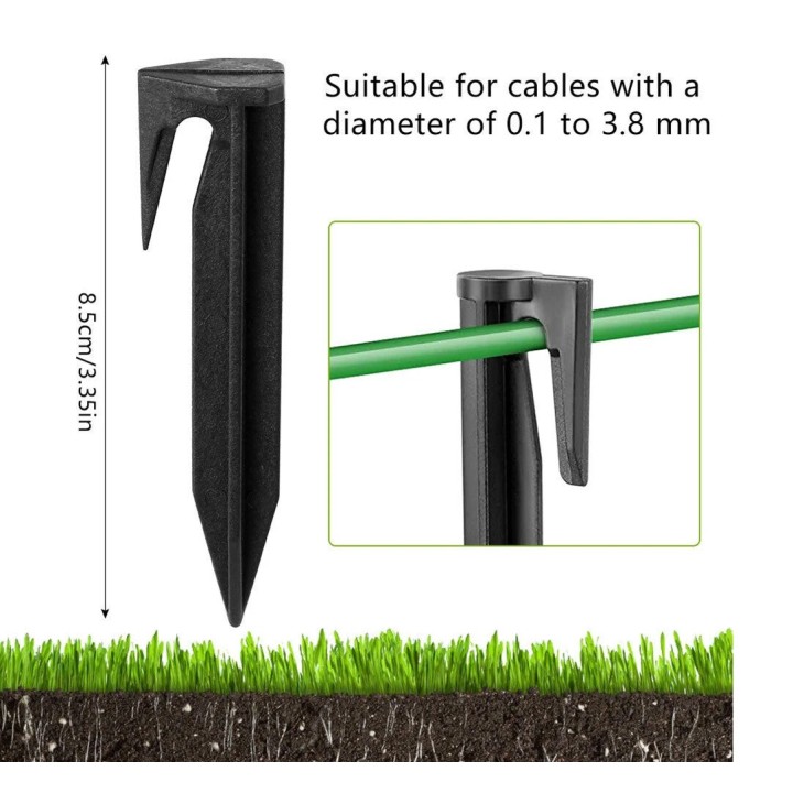 300 PCS Pointes de Délimitation en Plastique pour Tondeuse à Gazon Robot,