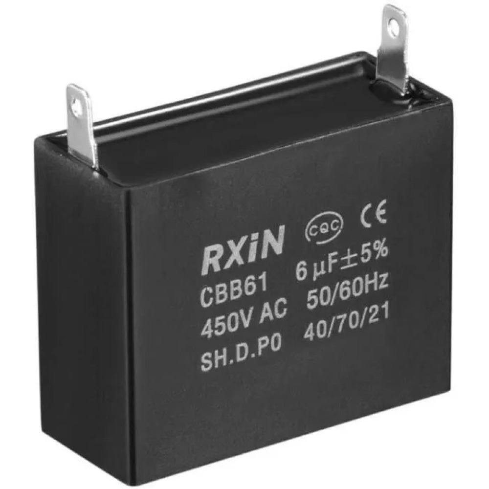 CBB61 Metallized Capacitor for Motor Start-up Ceiling Fan 500VAC 6uF 6mf