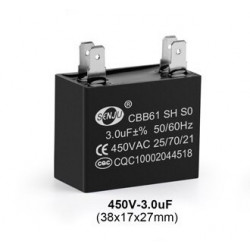 Condensateur cbb61 4 pin 3uf 450v 3mf 3 mf uf micro farad 50/60hz condo demarrage moteur