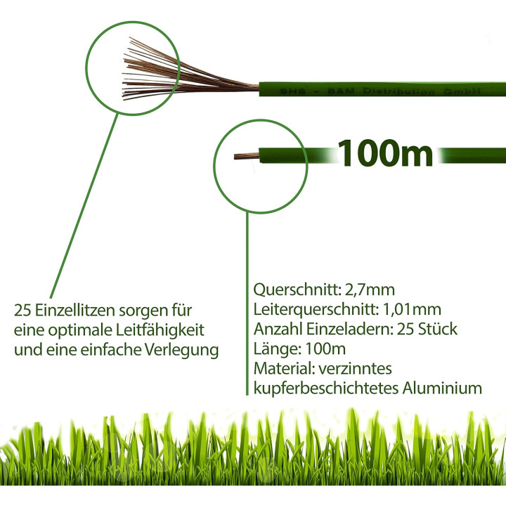 Cable delimitation 2.7mm 150m tondeuse gazon robot gardena bosch husqvarna automower worx imow