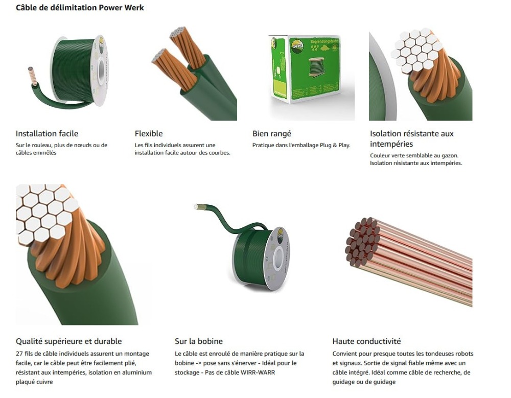 Cable de demarcación 2,7mm 150m robot cortacésped gardena bosch husqvarna automower worx imow