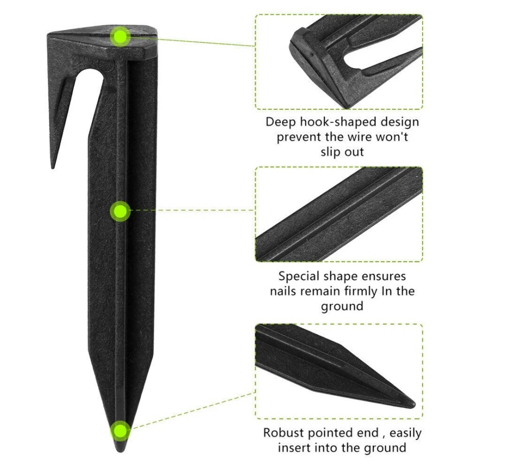 1000Pcs Boundary Wire Fixing Pegs, Robot Lawn Mower Wire Stake, Robot Lawn Mower Accessories