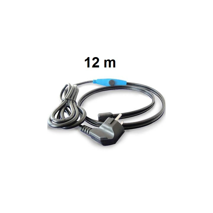 Anticongelante cable eléctrico cable de 12m shpt-12m tubo de calefacción con termostato manguera de agua jr international - 4