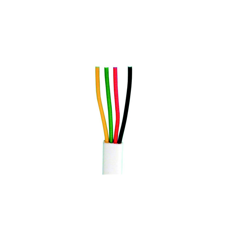 Flat telephone cable, 4 wires for rj09, rj11, rj12, 1m phone cable fire alarm cable signal cable sheathed cable burglar security