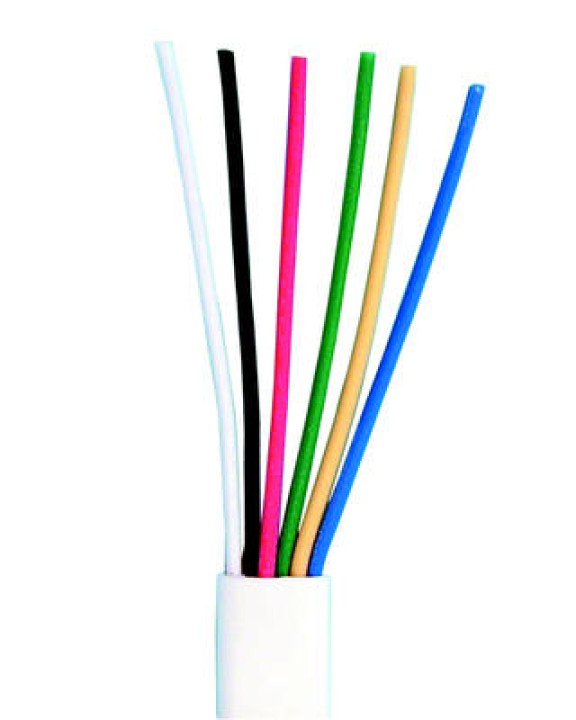 Telefonkabel 6 drahte fur rj09 rj11 rj12 1m kabel fur telefon 6 drahte velleman - 1