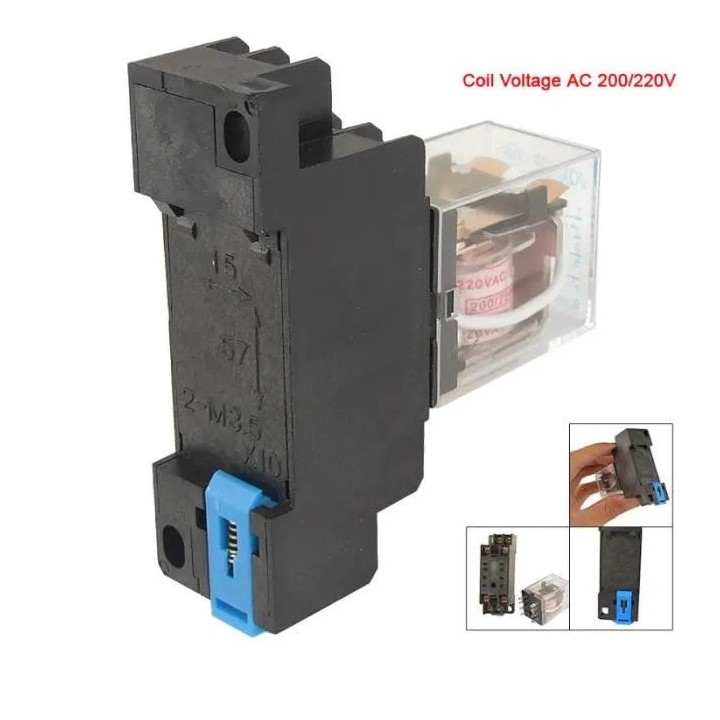 Relais lumiere 220v vr10hd2402c 240v 2 contacts no/nf 10a sous 220vca eclairage