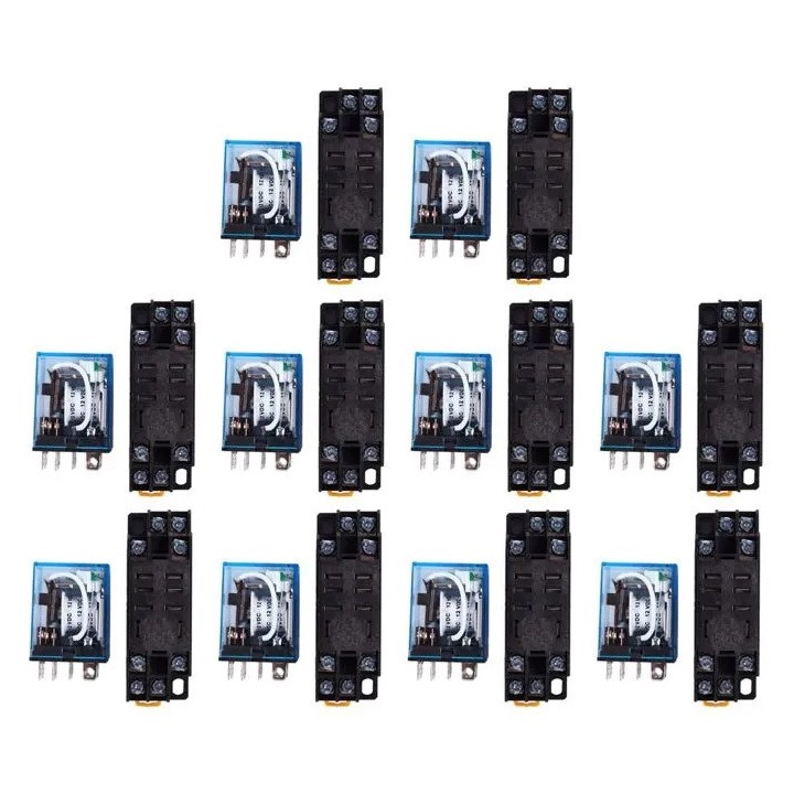 Relais 12vdc 2 no nc kontakte 10a unter 220vac elektrisches relais sicherheitstechnik elektrisches relais