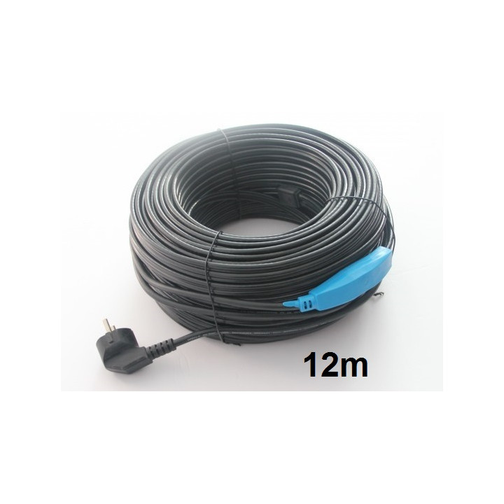 Anticongelante cable eléctrico cable de 12m 120-0t  tubo de calefacción con termostato manguera de agua jr international - 1