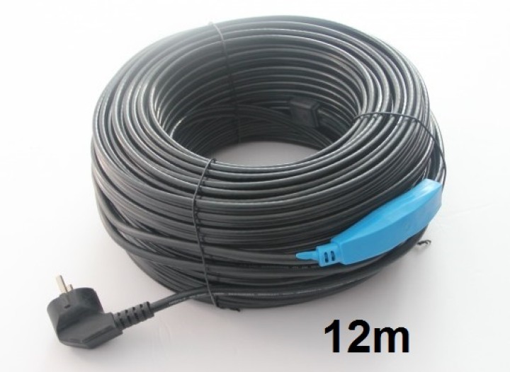 Anticongelante cable eléctrico cable de 12m 120-0t  tubo de calefacción con termostato manguera de agua jr international - 1