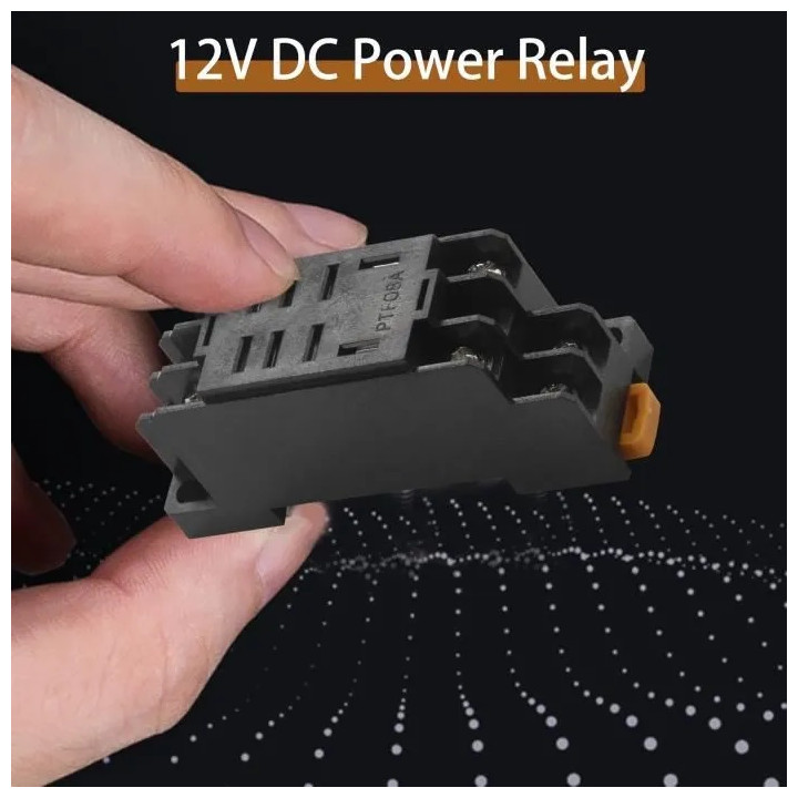 Relais electrique 12v 10a 12vcc vr10hd122c bobine 160 ohms 2 inverseurs com/no/nc sous 220vca
