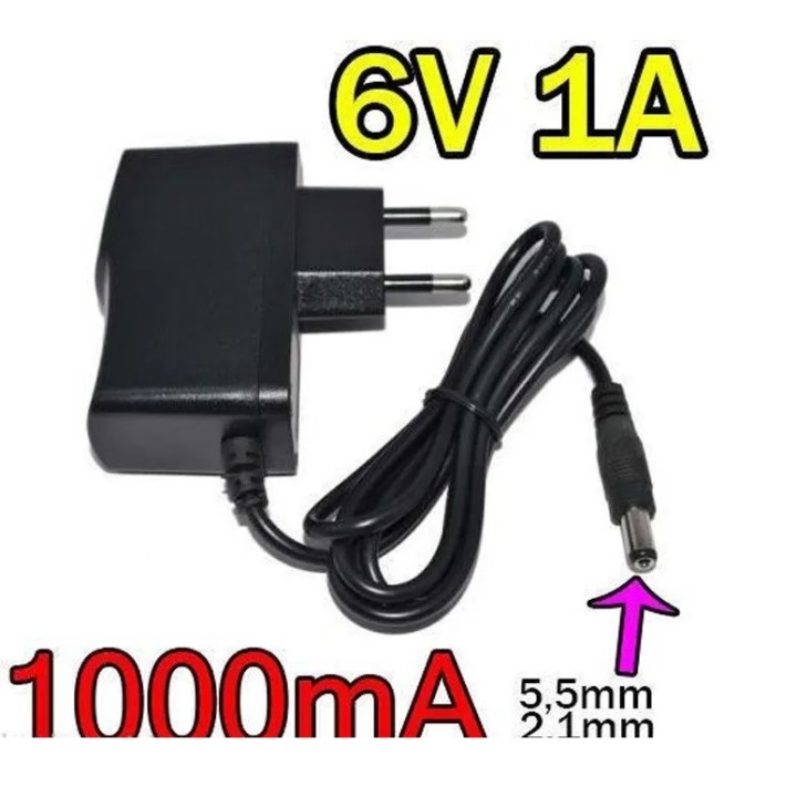 Adaptador de corriente 110v 220v a 6v de alimentación 1a 1.5a 2a 2.1mm jack de 5,5 x convertidor de potencia