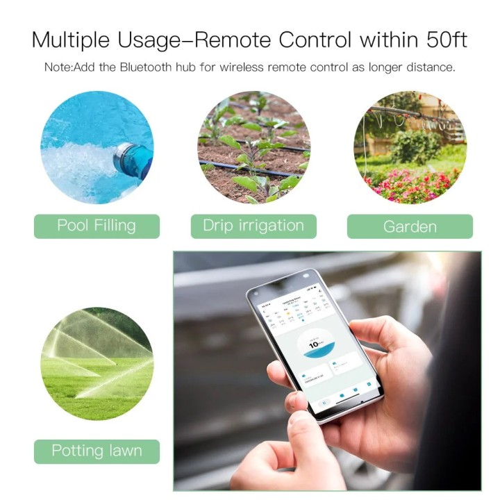 copy of WiFi Bluetooth Programador de agua Temporizador de apagado Controlador de jardín Asistente de Google Alexa SmartLife