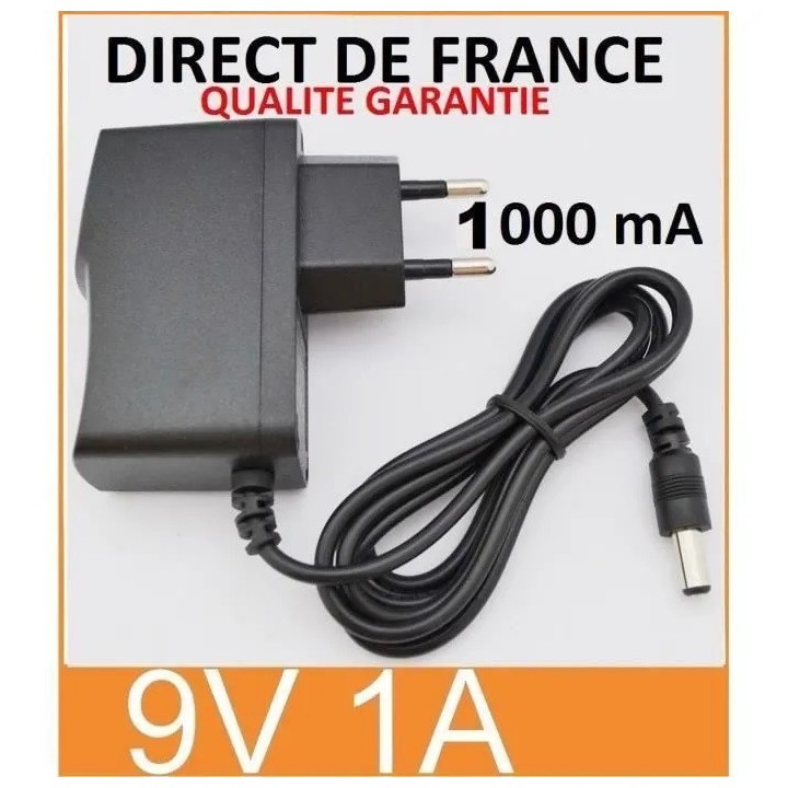 Adaptador de corriente 110v 220v 9v 1a 5,5 x 2,1 mm jack convertidor