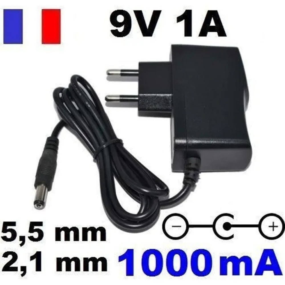 Netzteil 110v 220v auf 9v 1a 5.5x 2.1mm buchse konverter