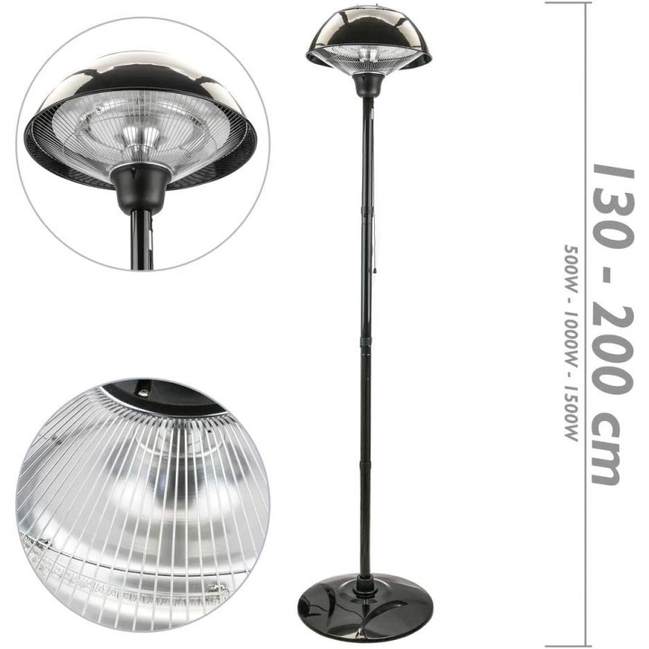 Riscaldamento a piede Radiatore interno esterno bar ristorante terrazza 425mm 1000w 1500W 2000w 220v