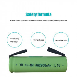 2600mah Ni-mh Batería recargable Tab Soldadura Afeitadora eléctrica Philips Cepillo de dientes Antorcha