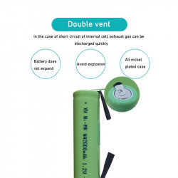 2600mah Ni-mh Rechargeable Battery Tab Welding Electric Shaver Philips Toothbrush Torch