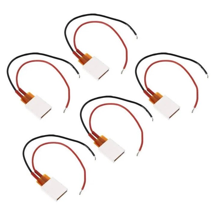 5 Chauffage 30w 220v 80 degre 35x20x5mm plaque element chauffant ptc thermistance aluminium pour coffre camera