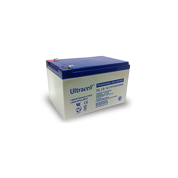 Bateria recargable 12v 12ah ul12 12 solar pila seca acu plomo gel 12a 13ah wpe12 12 ultracell - 1