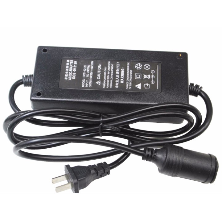 Power Supply 110V 220V 12V Cigarette Lighter Socket Adapter 10A 120W Power eclats antivols - 1