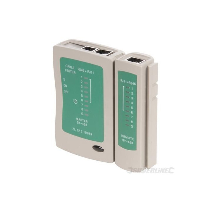 Tester rete lan per rj45, rj12, rj11, rj10 vtlan4 tester cavi rete telefonici velleman - 1