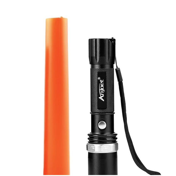 Baton lumineux 26cm torche Eclairage led lumiere rouge circulation route aeroport