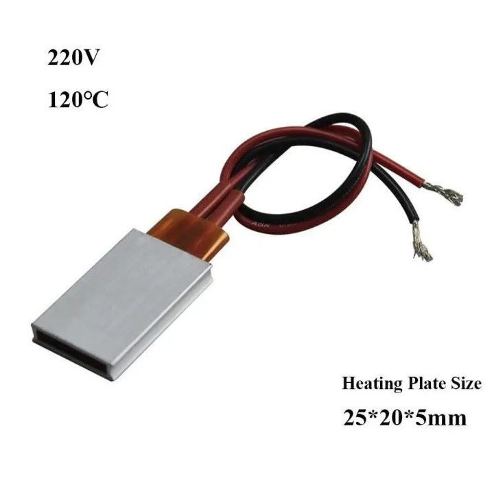 Heater 30w 220v 80 degree 35x20x5mm plate heating element thermistor aluminum for camera box