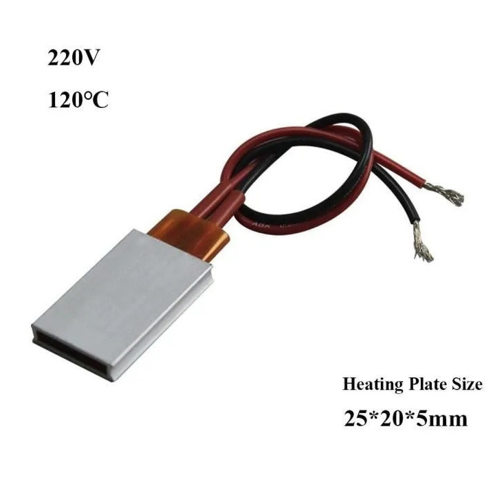Chauffage 30w 220v 80 degre 35x20x5mm plaque element chauffant ptc thermistance aluminium pour coffre camera