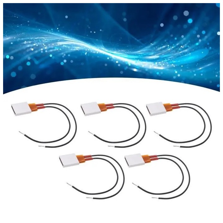 5 Termistor de aluminio PTC para maletero cámara elemento calefactor 30w 220v 80 grados 35x20x5mm