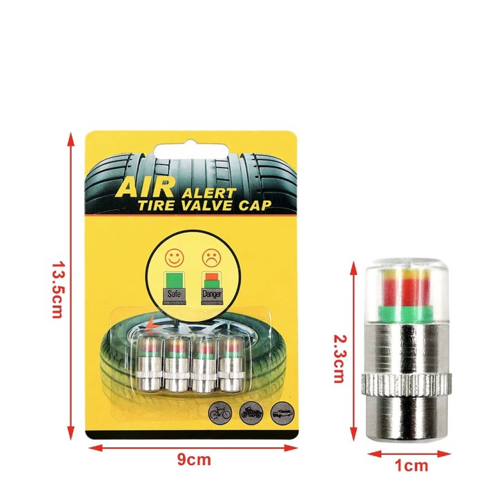 8 bouchon d'avertissement de pression pneus auto 2.4bar Air Alerte de valve roue voiture assujet