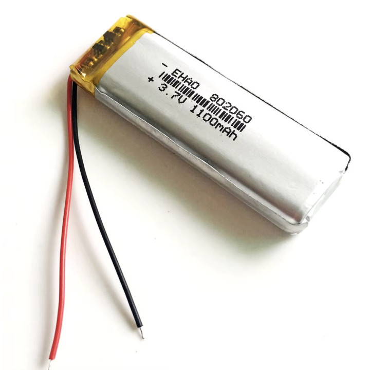 Batterie rechargeable lipo akku 3,7v 1100mah 802060 accumulateur accu Li-polymer eclairage MP4 MP5 GPS PSP DVD jeu