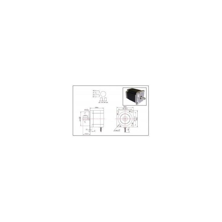 Son 8 motoren 200 schritte achse 14mm - 3.2v - 5a - 2,4 mh - 590 n / cm - 3500 gr - 86x86x98 mm qumo34hs9802