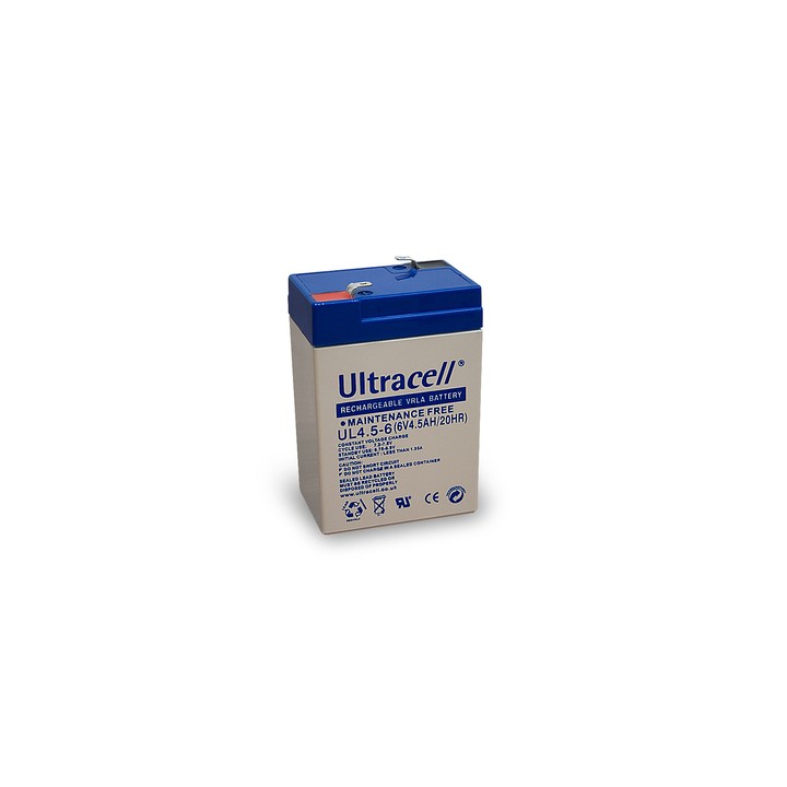 Batteria ricaricabile 6vcc 4.5ah pile ricaricabili pile a secco accumulatore piombo batterie da ricaricare ultracell - 1