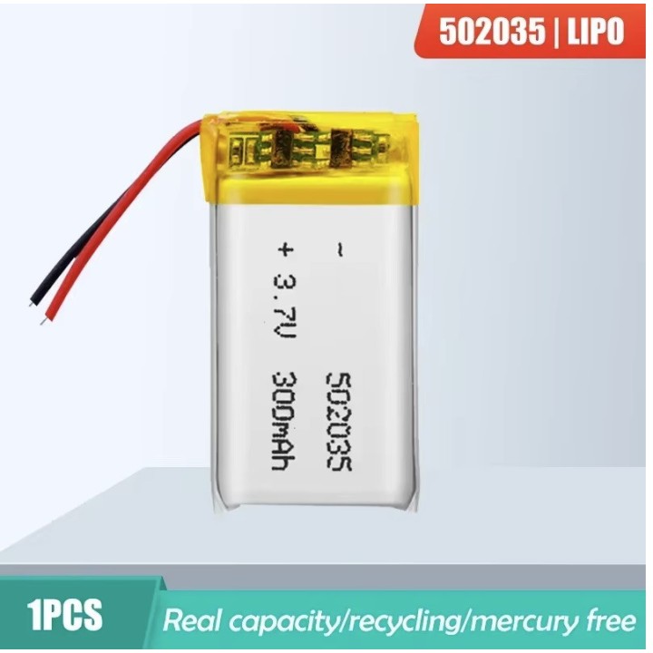 Batteria ricaricabile lipo akku 3,7v 300mah accumulatore accu Li-polymer elicottero avion 502035