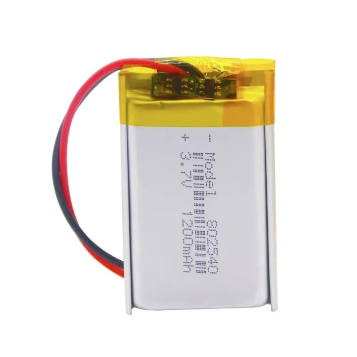 Batteria al litio LIPO Polimero di ioni di litio PCB 1200mAh 3.7v Ricaricabile 802540 con terminale