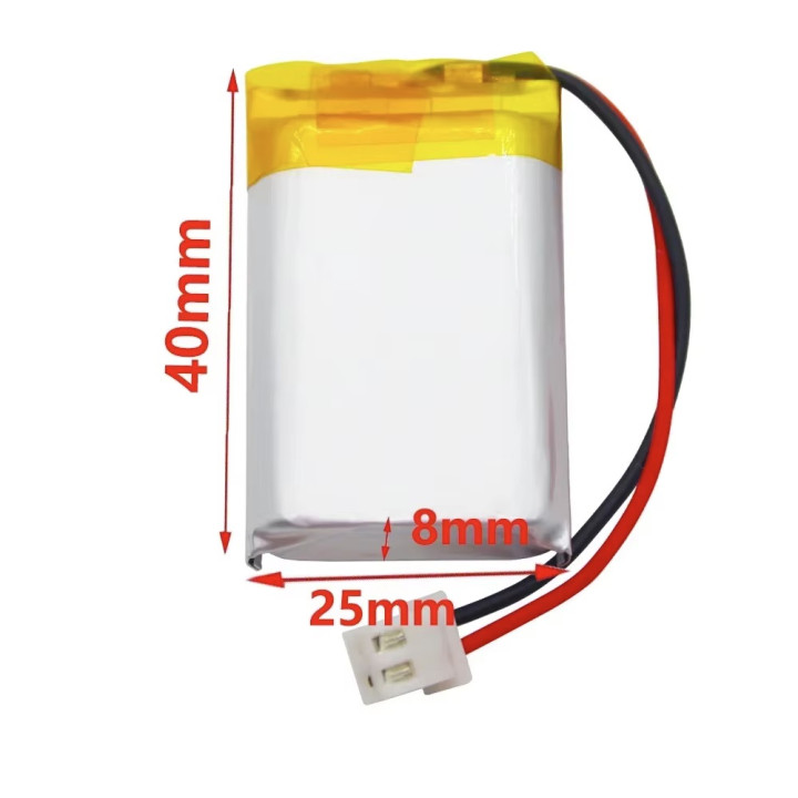 Lithium Ion Polymer Lithium PCB Battery 1200mAh 3.7v Rechargeable 802540 with Terminal