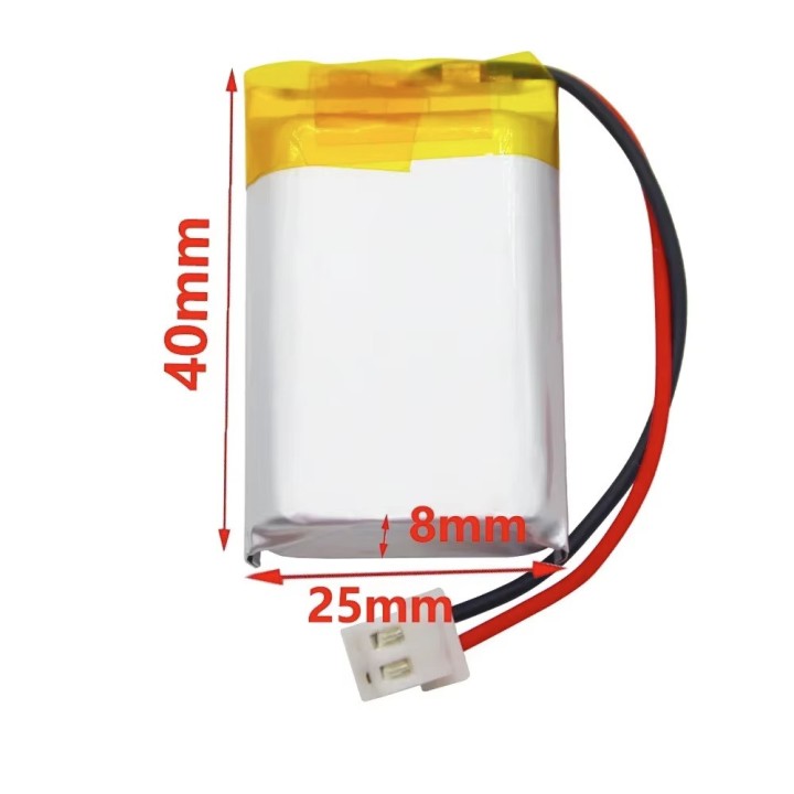 Batteria al litio LIPO Polimero di ioni di litio PCB 1200mAh 3.7v Ricaricabile 802540 con terminale