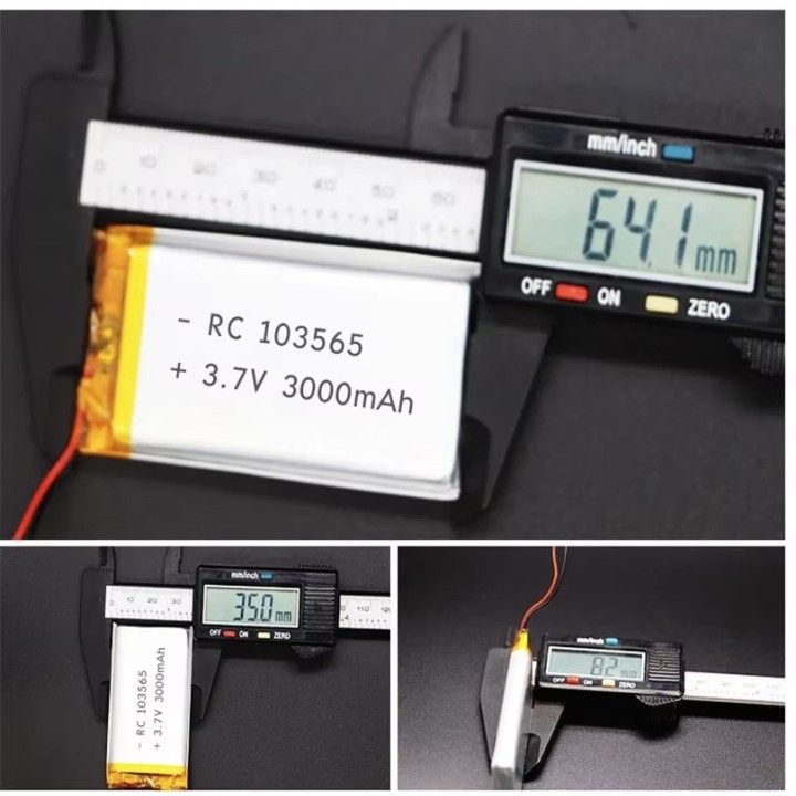 2 Rechargeable battery lipo akku 3.7v 3000mah accumulator accu Li-polymer helicopter airplane 103565